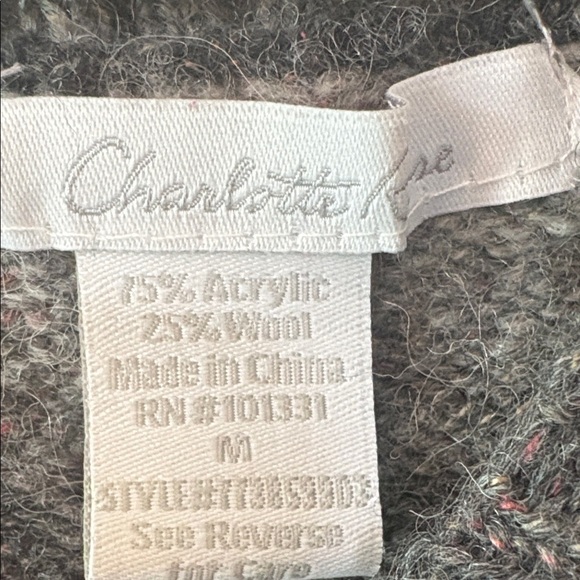 Charlotte Russe Ombre Gray Knit Sweater - Picture 2 of 6